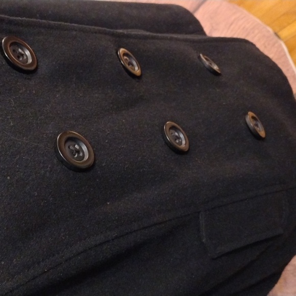 🤎EUC Old Navy Black 40% Wool Peacoat - Picture 2 of 11